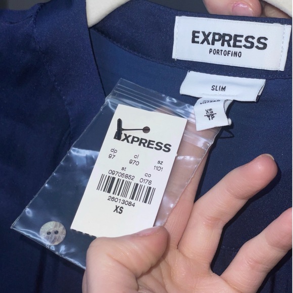 EXPRESS Ruffle Button Down Blouse - Picture 3 of 3